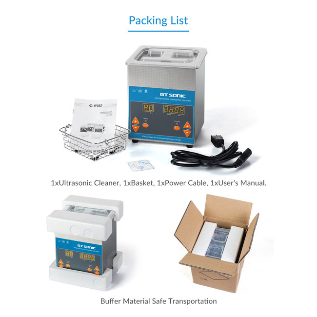 Rings / Eyeglasses Heated Ultrasonic Cleaner Small Capacity Easy Operating