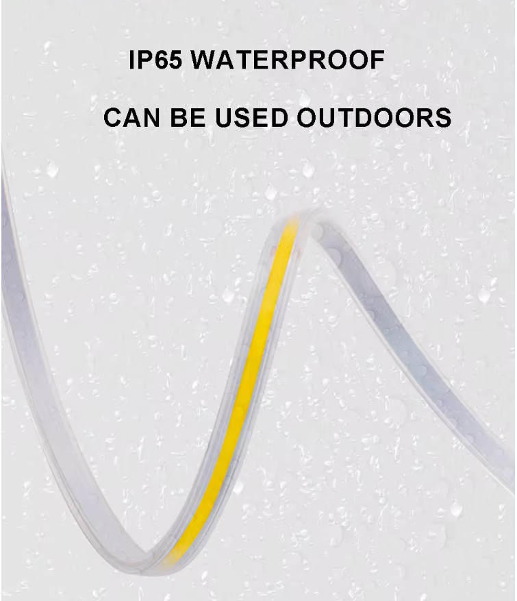 High Voltage 110V 220V Indoor Outdoor Waterproof IP65 LED Cob Strip Lights For Shopping Mall Home Decorations