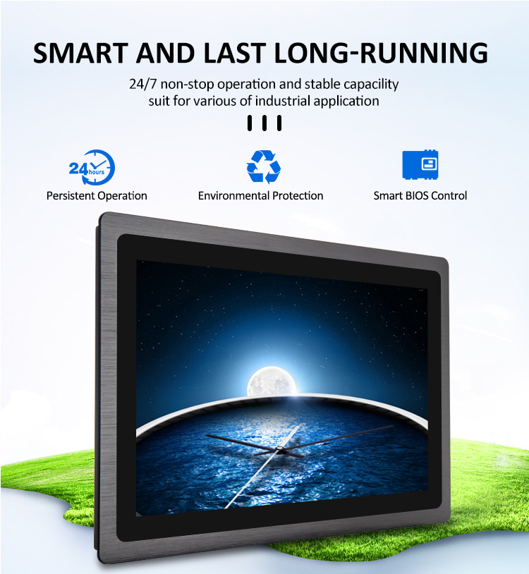Industrial All In One PC Touch Screen With Intel Celeron J1900 Processor 16.7M Colors