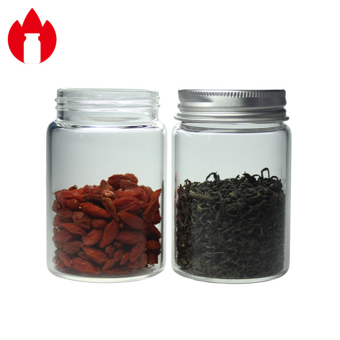 Glass Jar 50ml-200ml Customized Wide Mouth High Borosilicate Glass Bottle