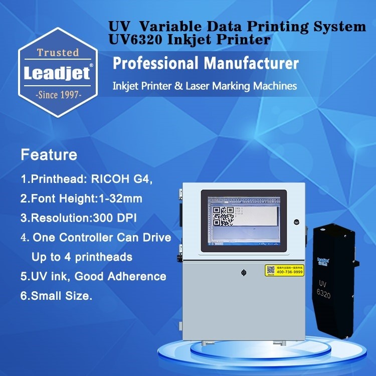Variable Data UV Curable Ink Printer 1-4 Heads Printing Machine