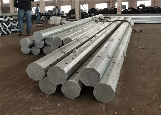Standard Direct Burial Galvanized Steel Pole , Power Transmission Steel Tubular Pole