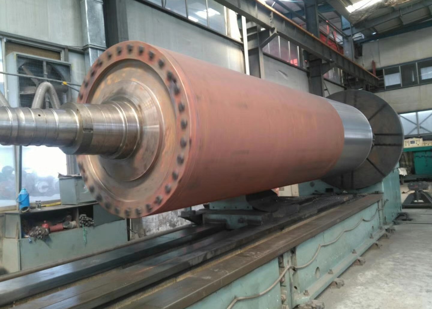 Rubber Covered Cast Iron Couch Roller Of Cylinder Mould For Small Paper Making Machine