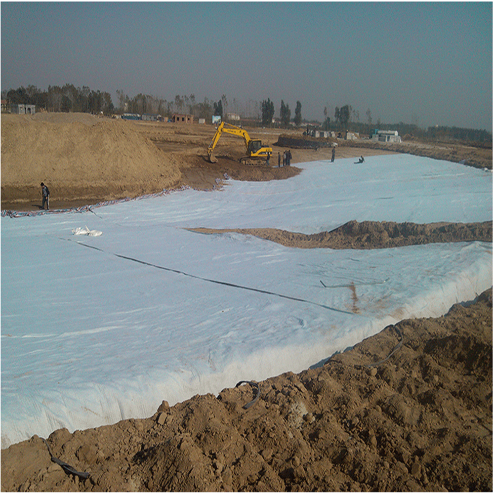 PP/ PET Geotextile 100g/sqm-800g/sqm Short Fiber Non-Woven Geotextile for Construction