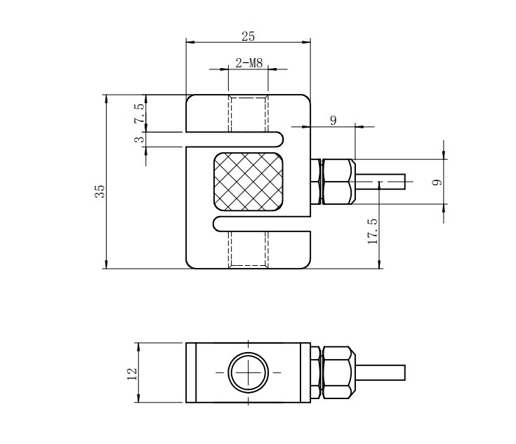 50-2000n S Beam Load Cell , 0.05% Force Transducer Load Cell
