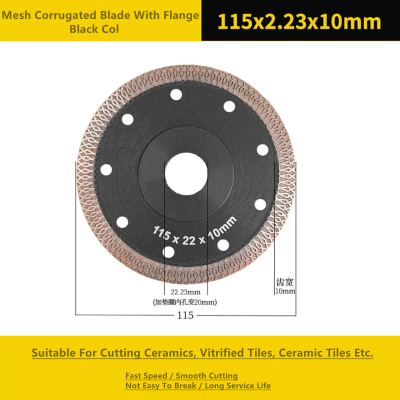 115mm Diamond Cut Circular Saw Blade Mesh Corrugated