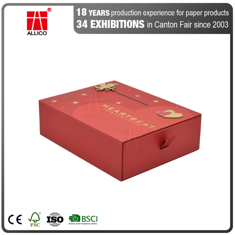 Valentine'S Day Drawer Cosmetic Packaging Box C1S C2S Card Paper