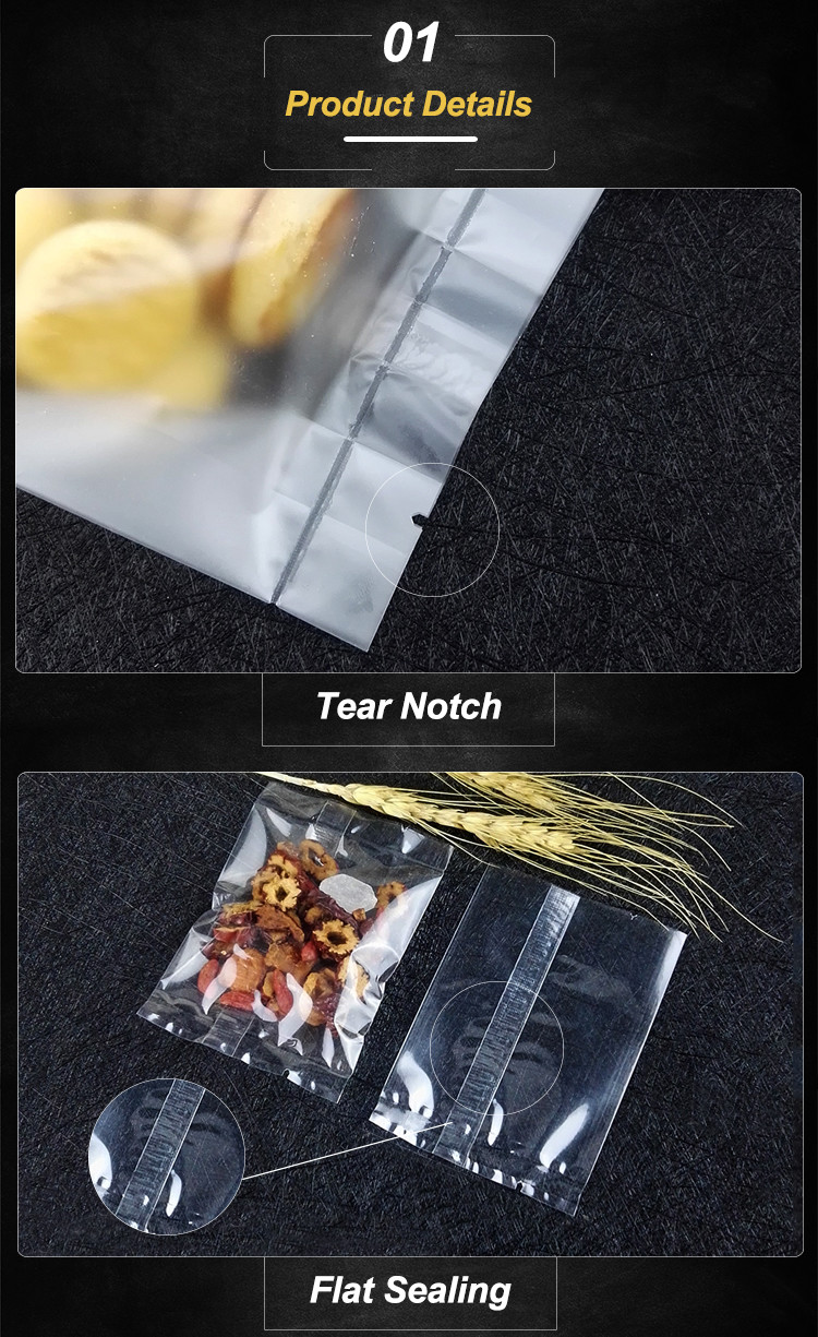 Vacuum Pack Retort Pouch Packaging / 3 side seal pouch Easy to tear
