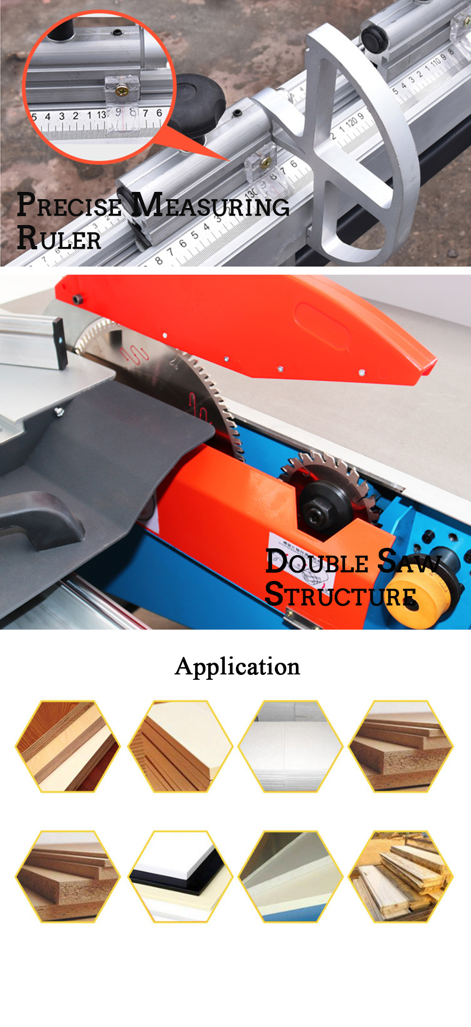 Motor 45/90 Degree Bevel Cutting Vertical Panel Saw for Accuracy Woodworking Industries