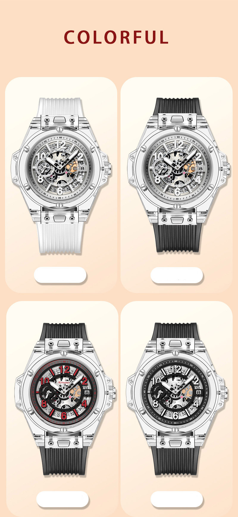 Details of Japanese movement crystal watch 5