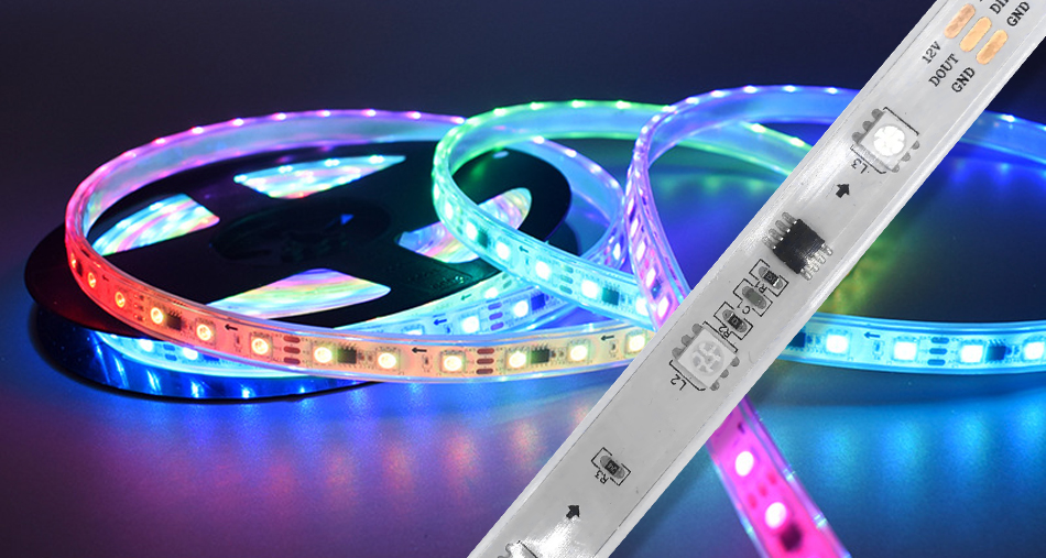 Pixel Magic Color LED Strip Lights DC12V Waterproof IP67 For Outdoor