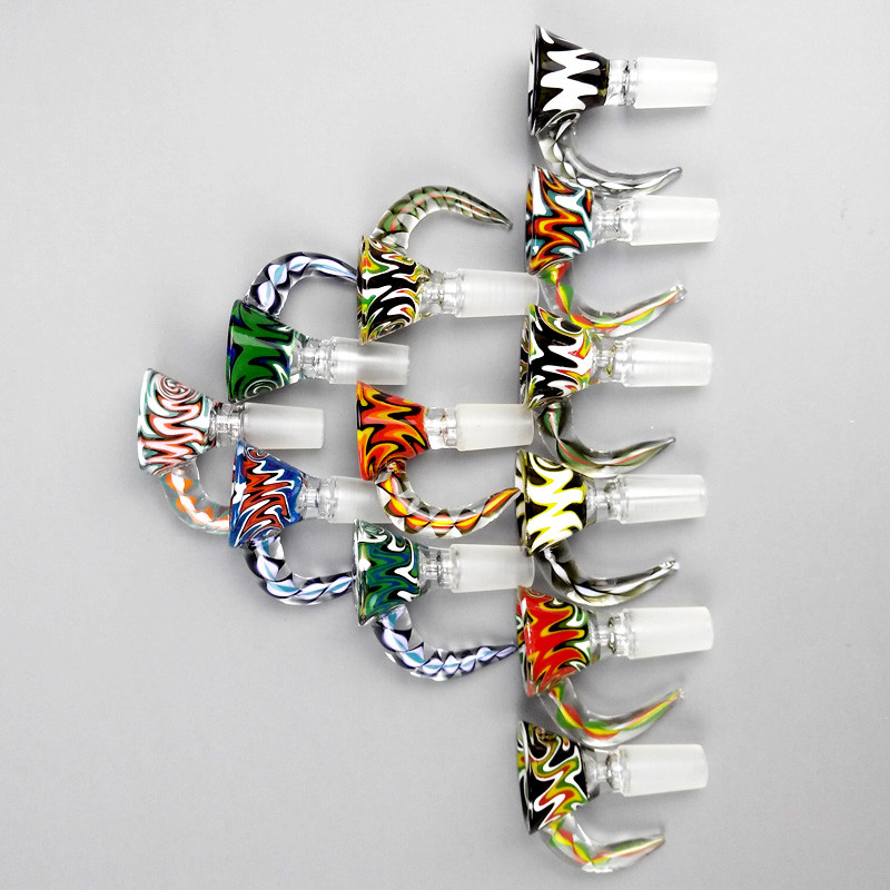 Beautiful male female glass pipe bowls Smoking Accessories for Bongs