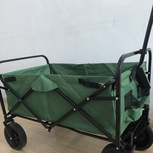 8 Inch Collapsible Beach Trolley 600D Oxford Fabric Lightweight Folding Wagon