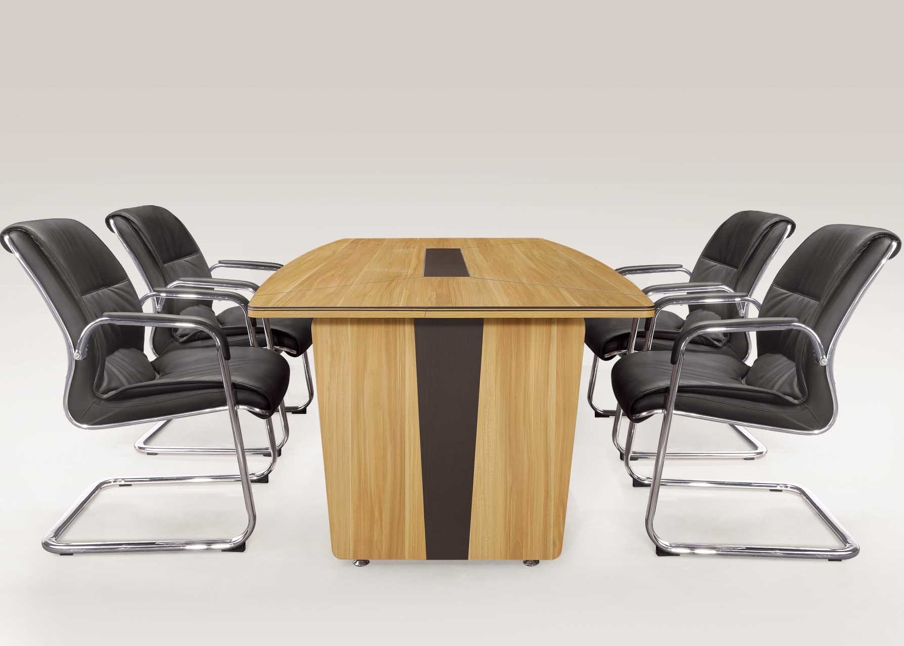 MFC Particle Board Melamine Conference Table Custom Design With Steady Edge
