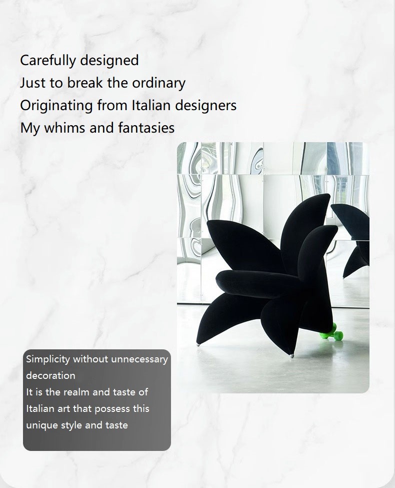 Fashion Flower Shape Leisure Chair For Living Room Villa Bedroom