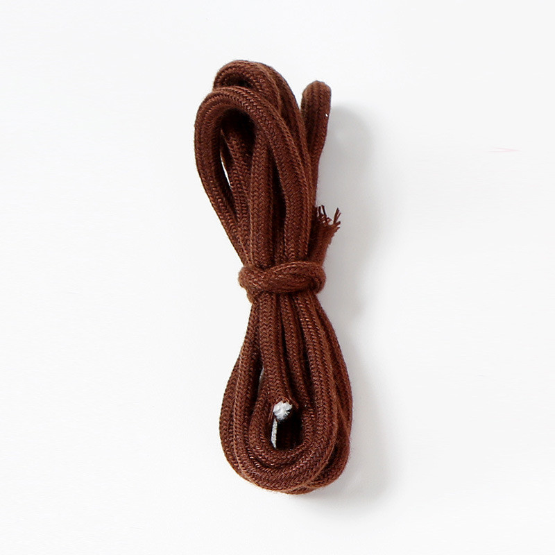 Blue Brown 6mm Braided Cotton Rope For Garment Drawstring