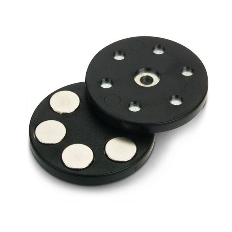 Neodymium Pot Magnet 66mm Rubber Coated Magnet 1/4