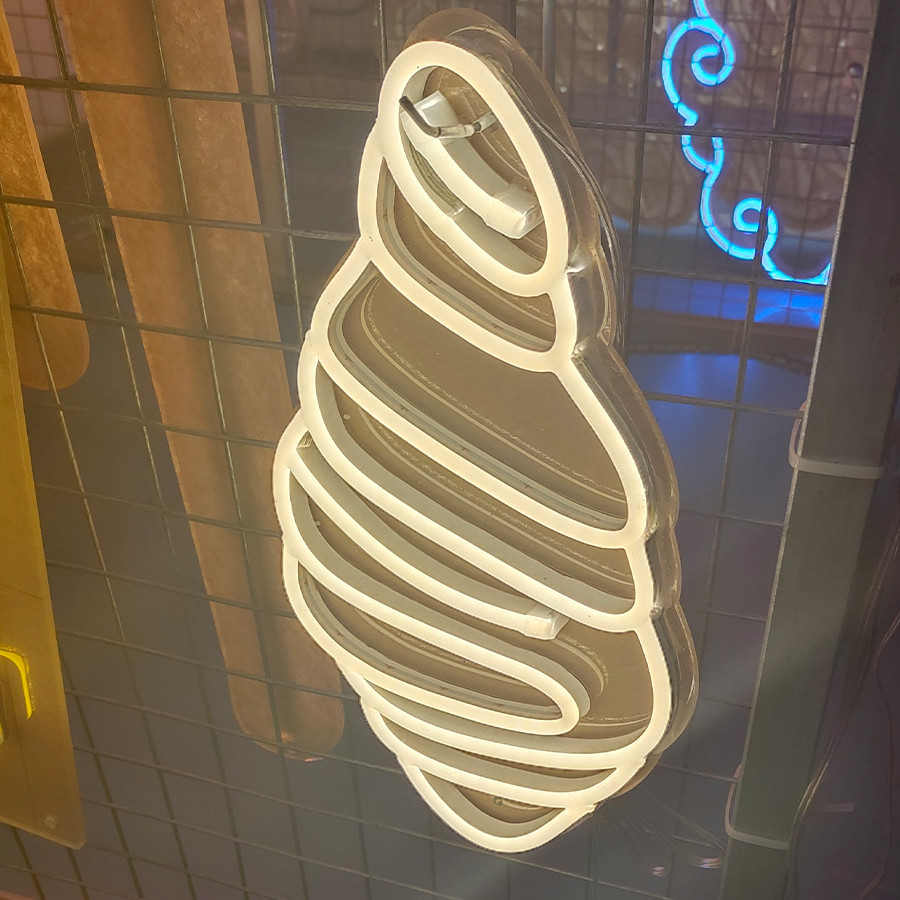 Croissant horn package neon sign wall lighting deco led neon flex tube