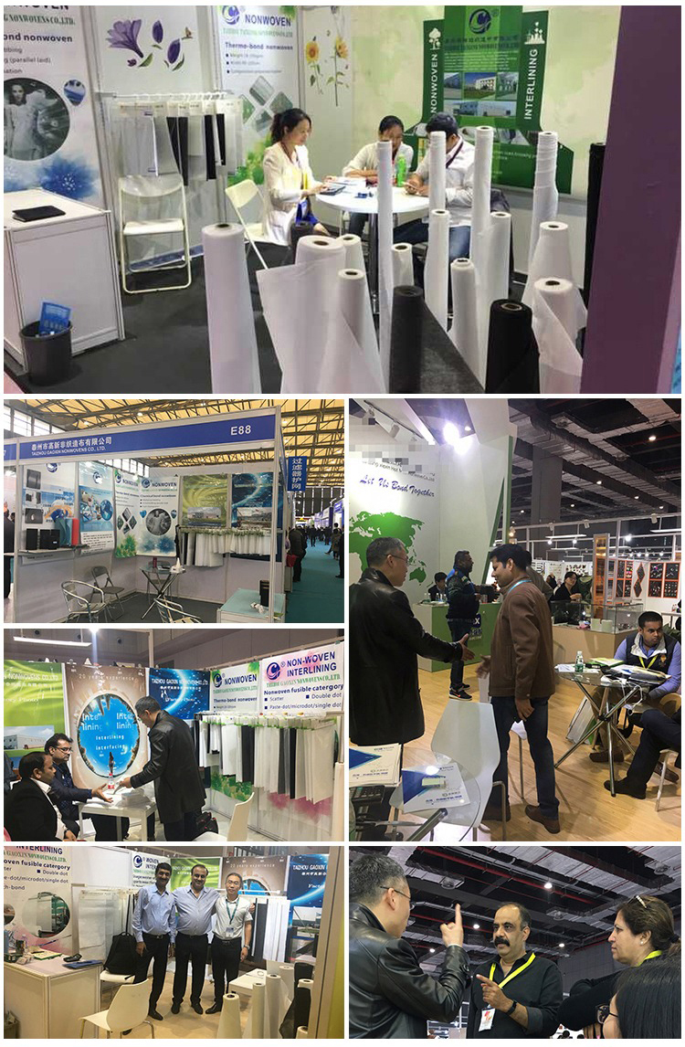 Gaoxin Nonwoven Fusible Interlining Fabric for Dustcoat 100% Polyester Width 90-200cm