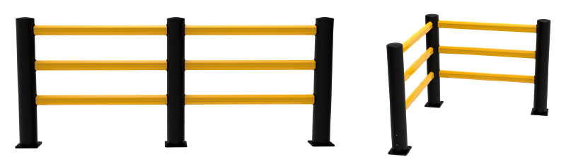 Flexible Pedestrian Barrier  Anti-Collision Guardrails Warehouse Safety Barrier Traffic Guardrails
