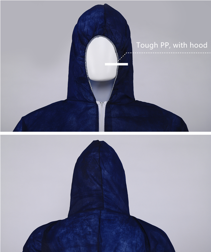 Antistatic with Hood Suit Medic Safety Protection Clothing White PP Waterproof Overalls Disposable Coverall OEM and Sample Free