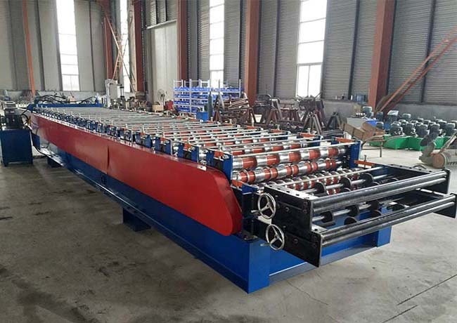 Double deck roll forming machine roll formers metal roofing corrugated steel sheet wall panel tile making machine