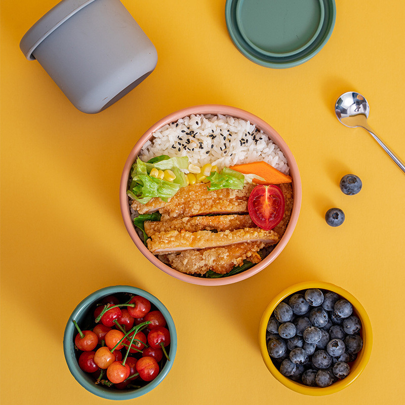 Silicone Bento Box For Kids Toddlers Silicone Food Grade Lunchbox LeakProof