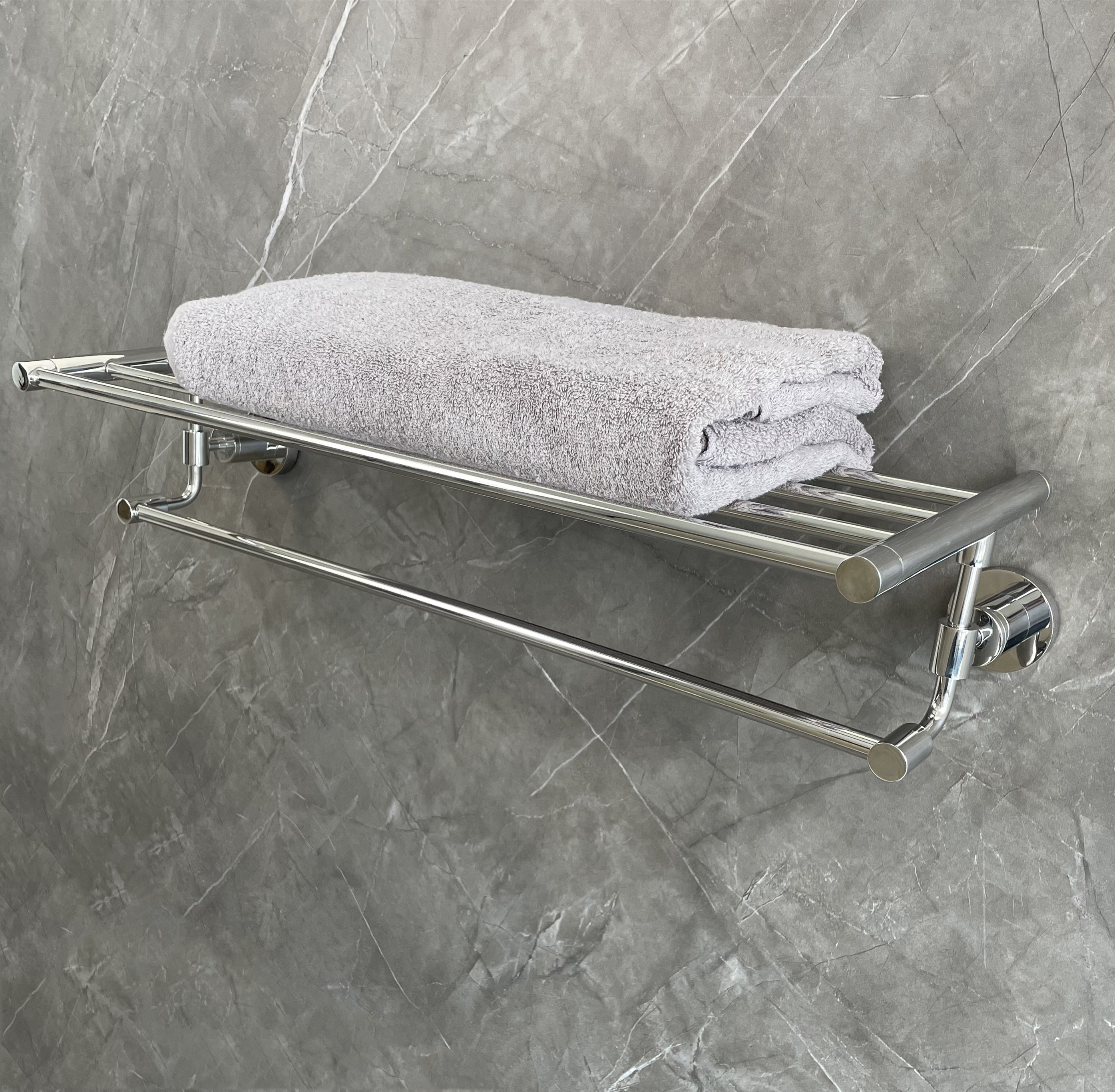 Multifunction Stainless Steel Bathroom Racks Wall Mount Polished Satin Nickel Towel Bar