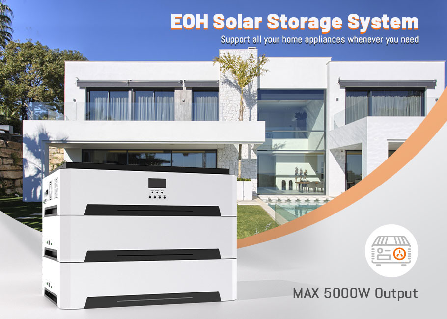 3150W LiFePO4 Solar Energy Storage System 6000 Recycles With 80A PV Current Range