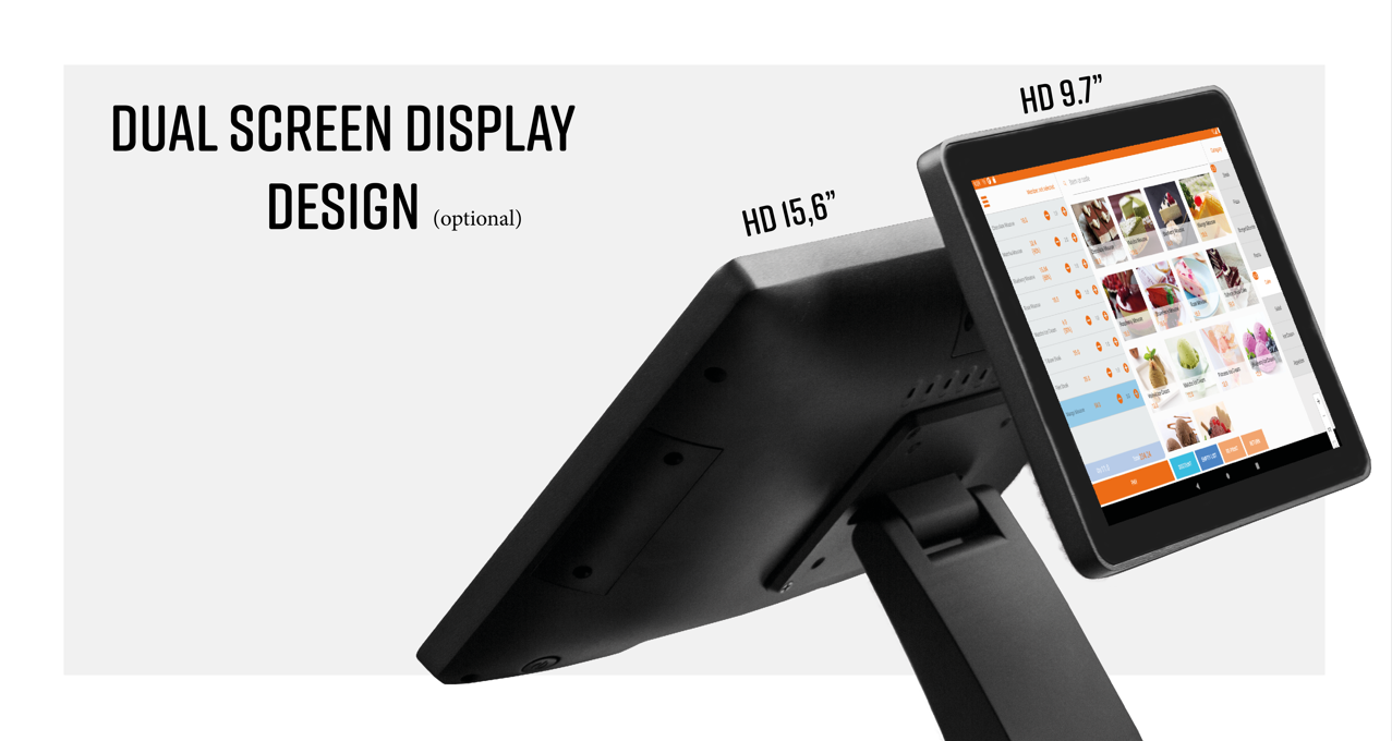 Customer Display LED-8/VFD/12.1"/9.7'' 2nd Display Optional for Retail POS Machine