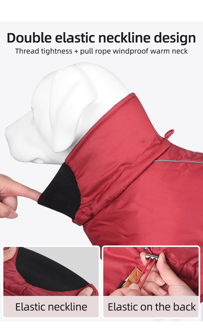 Cavalry Twill Fabric Cotton Outdoor Jacket Clothing For Pets In XL / 6XL Sizes