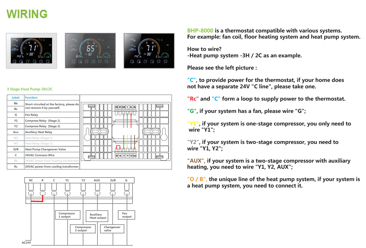 NTC Tuya Wireless WiFi Heat Pump Thermostat Weekly Programming Digital for Boiler Controller