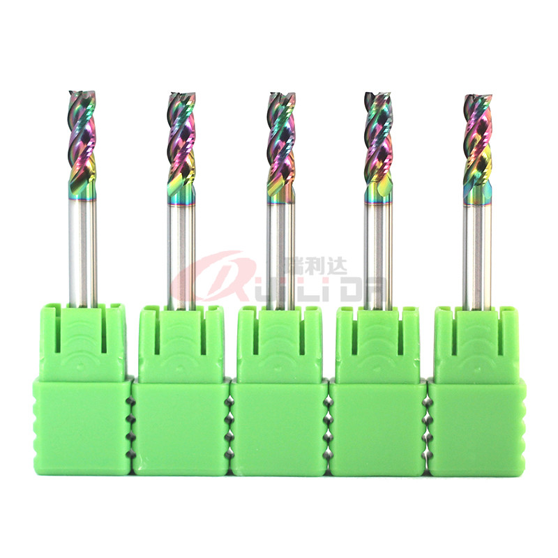 Solid Micrograin Carbide Aluminium End Mill 3 Flutes U Shaped 4mm 1/8 Inch