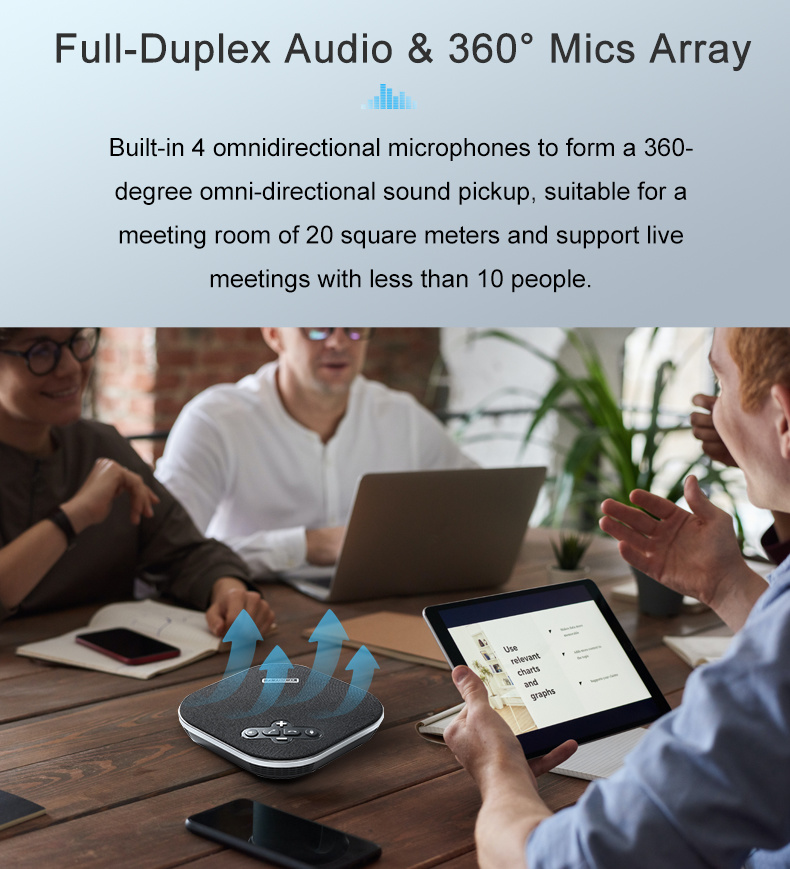 Tevo-Na200b New Arrival Daisy Chain Bluetooth Speakerphone USB2.0 Bluetooth Speakerphone for Conference Room