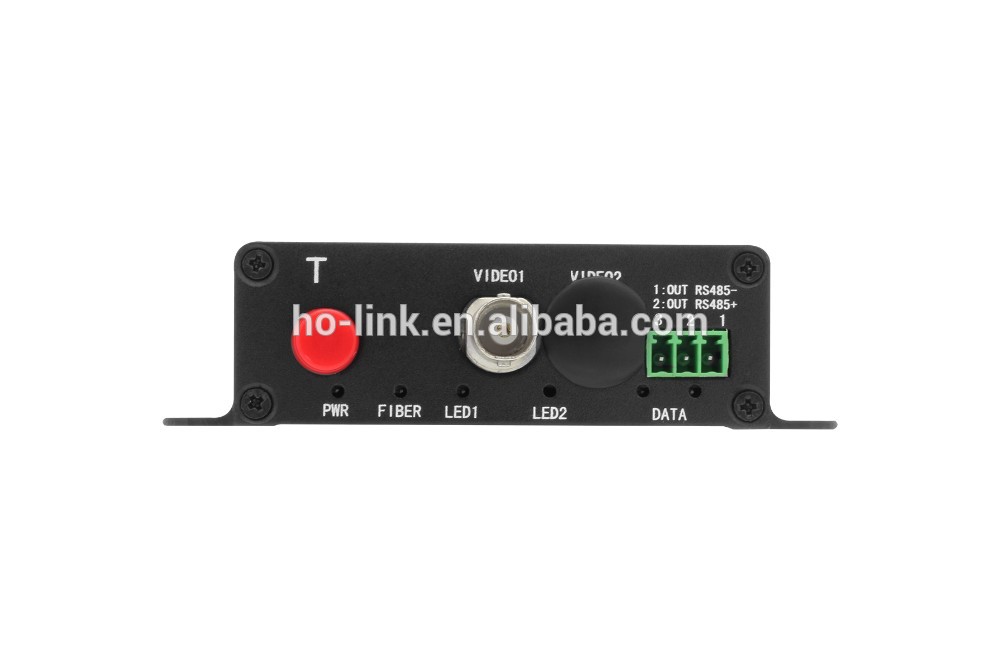 1 channel TVI/CVI/AHD 1080p/720P RS485 data fiber video converter