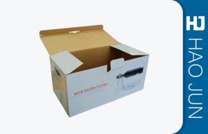 Buy cheap Cardboard Storage Boxes For Wine Custom Printed Corrugated Boxes With Handle product