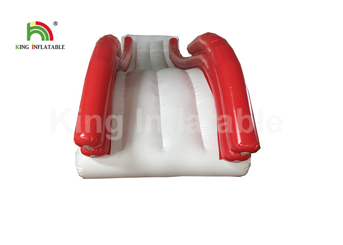 Airtight Outdoor Pink / White Inflatable Yacht Slide Water Toy With Customized Logo