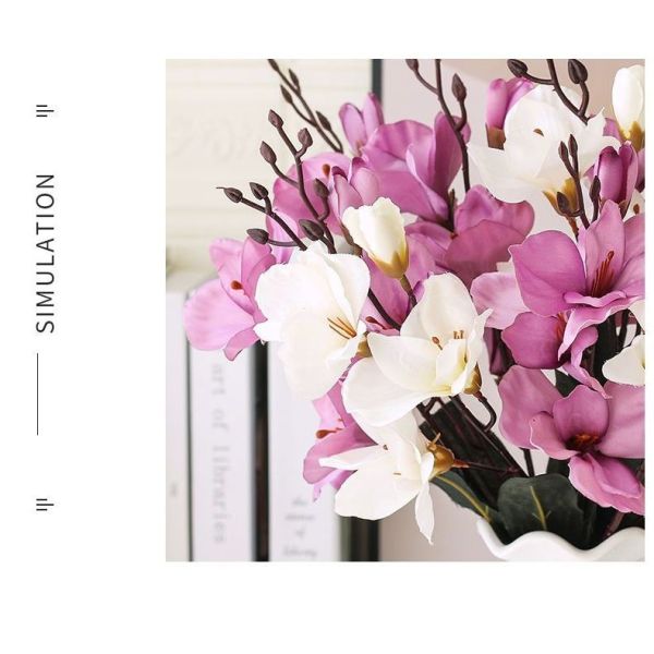 Silk Artificial Flower Business Magnolia Flowers Bulk Customized