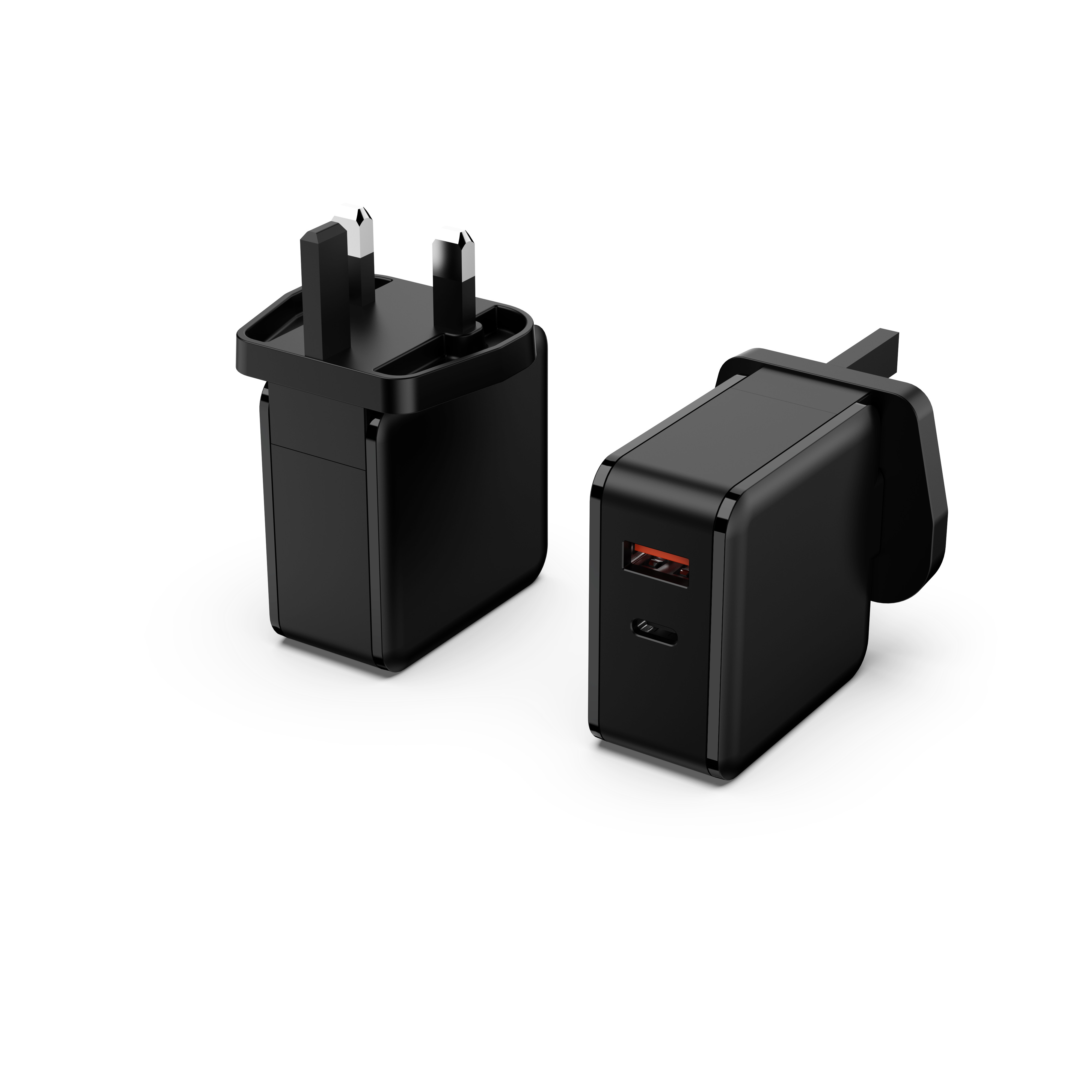 Plastic Fast Charging Wall Charger Adapter Block 35W Customized