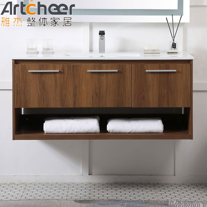 Modern Quartz Counter Top Vanity Combo Midcentury Bathroom Vanity Cabinets for Stylish House