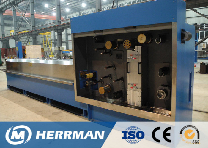 AC / DC Driven Control Wire Drawing Equipment , Multi Heads Wire Manufacturing Machine