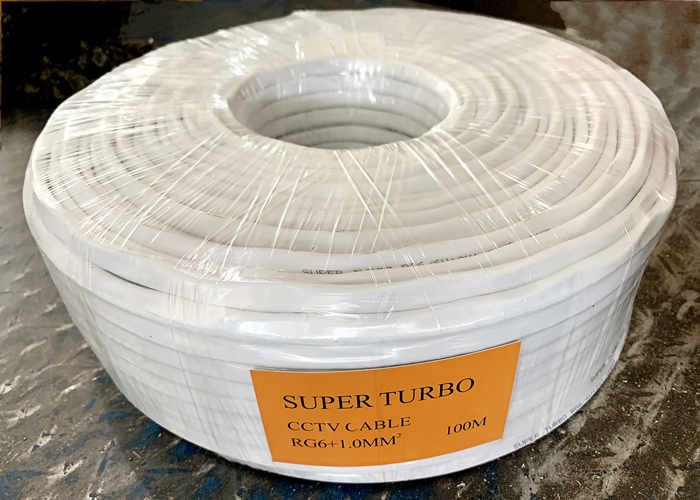 Super Turbo RG59 RG59U 2C CCA Bulk CCTV Cable with 0.75/1.0MM2 Siamese Coaxial cable