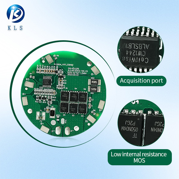 Custom Circuit Protection BMS Board 4S 15A Round Lithium Battery Pack BMS
