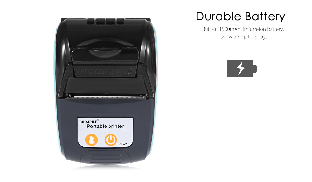 Black Color Portable Bluetooth Printer 58mm Wireless Receipt Machine With Leather Case