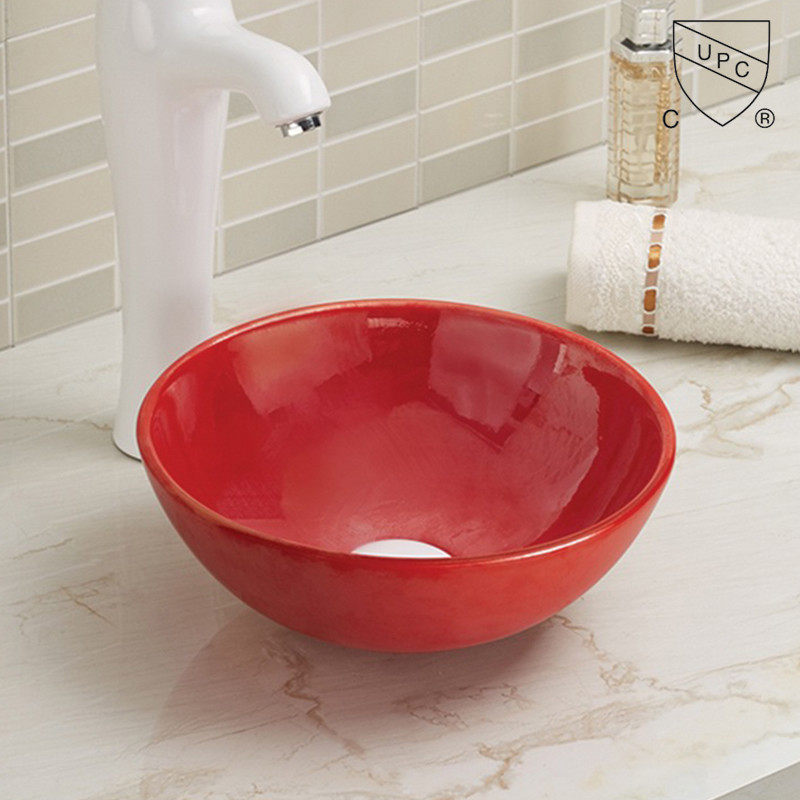 Painted Matt Color New Vanity Bathroom Top Mount Basin Laboratory Round Ceramic Sink