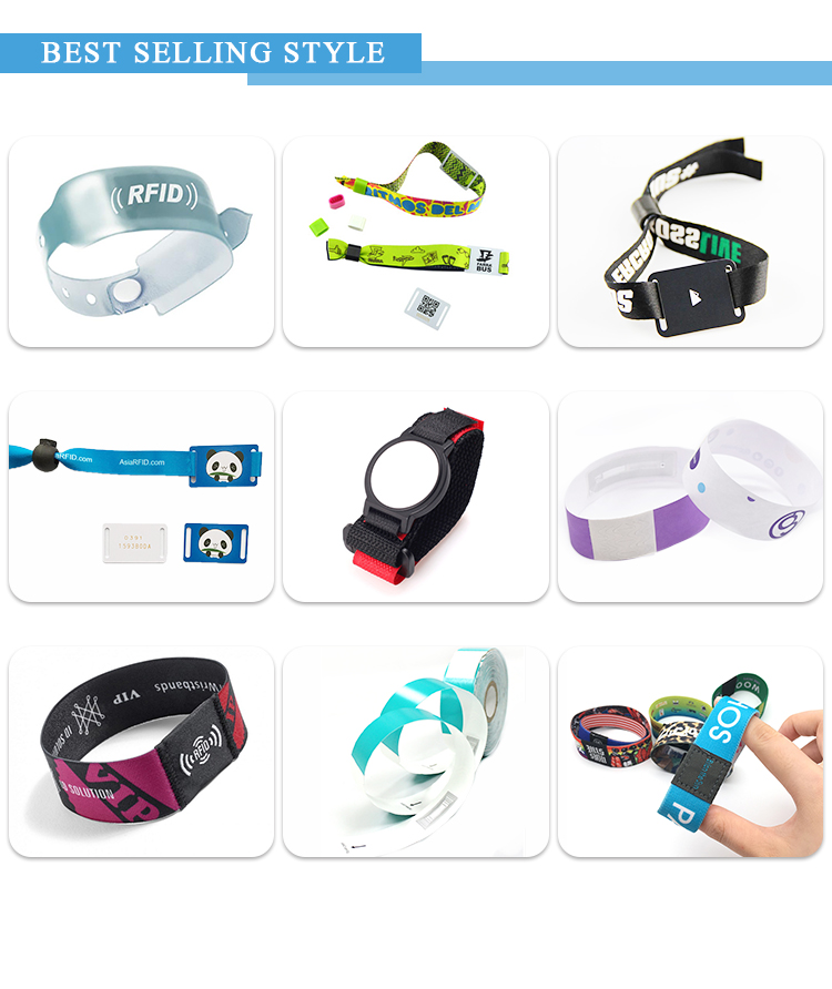 Disposable RFID NFC Wrist Band Smart Weatherproof Dupont Paper Material