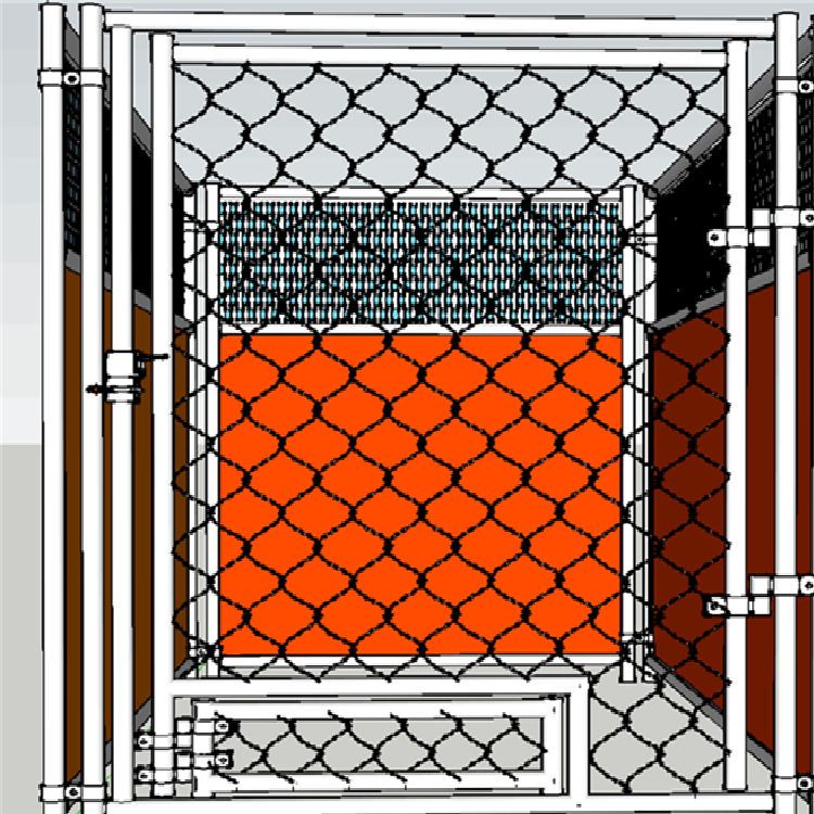 100ft Galvanized Black PVC Coated Chain Link Wire Mesh Fence For Sport Court