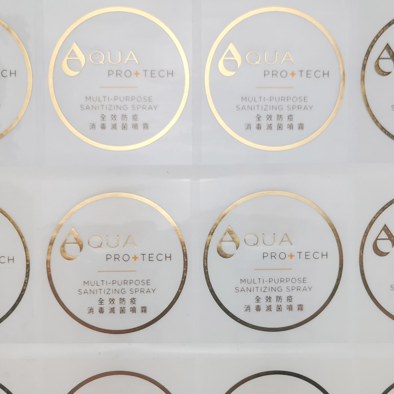 Transparent Self Adhesive Packaging Sticker Labels Digital Crystal
