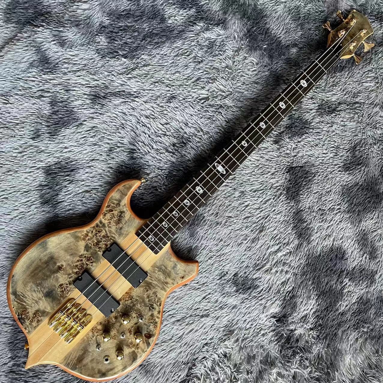Custom Alem Grand Type 4, 5, 6 Strings Neck Through Body Electric Bass Ash Body