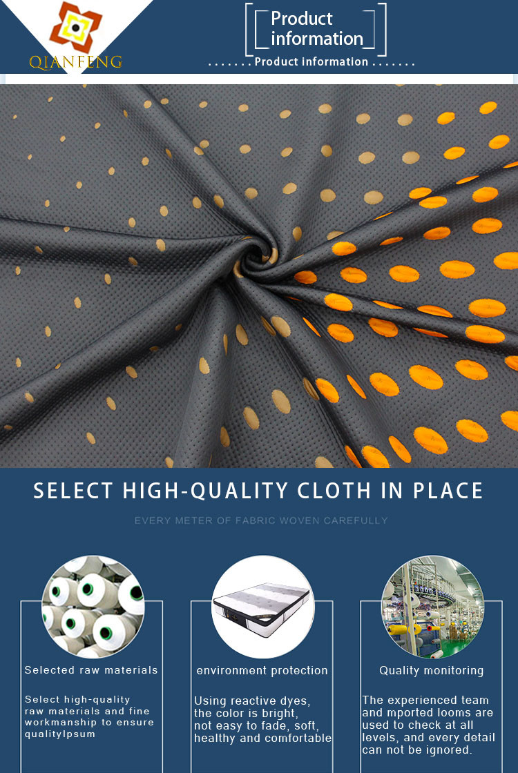Vortex spinning technology home textile fabric yarn dyed jacquard knitted mattress fabric